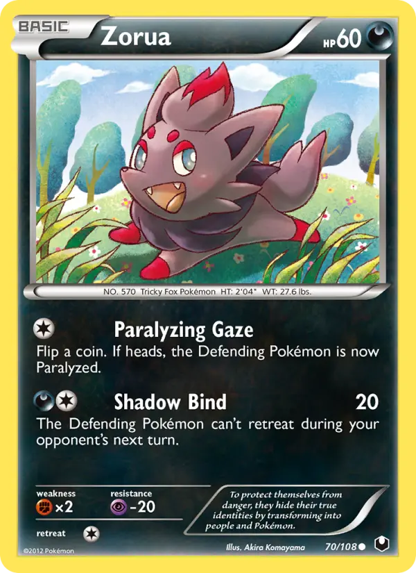Zorua Common rarity Dark Explorers Pokémon card price — $11.41