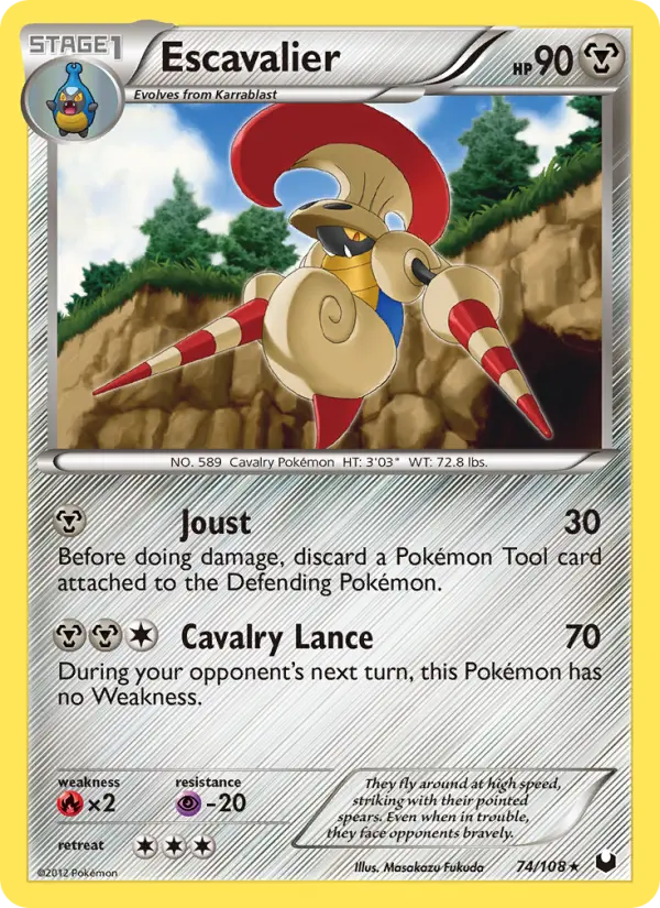 Escavalier Rare rarity Dark Explorers Pokémon card price — $0.85