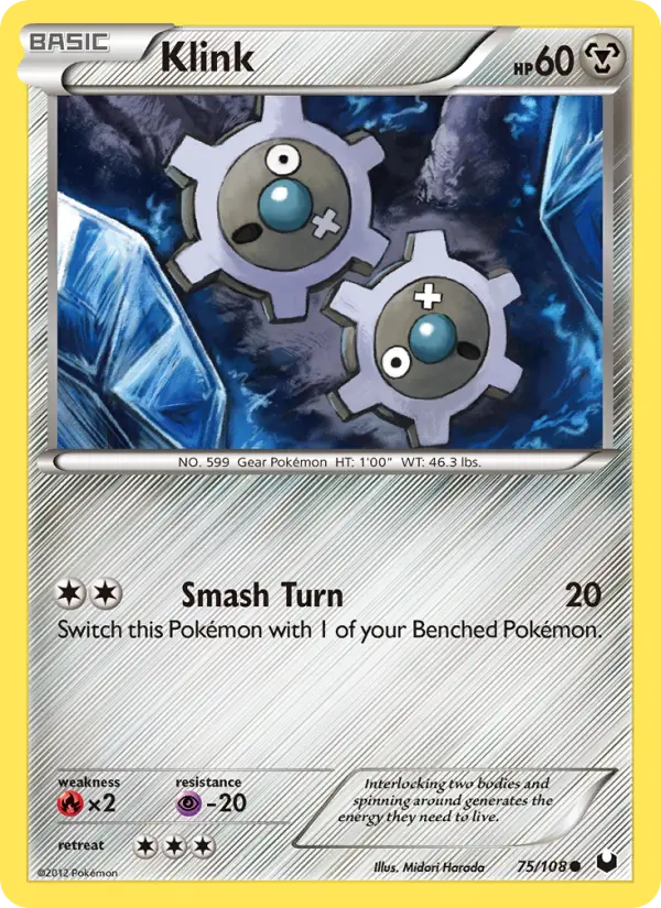 Klink Common rarity Dark Explorers Pokémon card price — $0.97