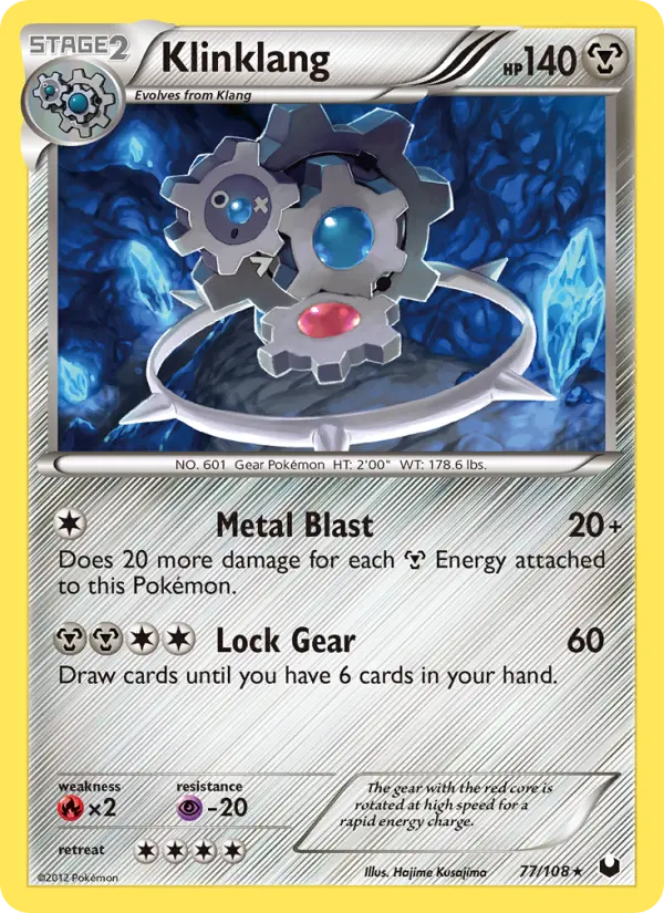 Klinklang Rare rarity Dark Explorers Pokémon card price — $1.75