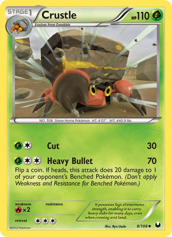 Crustle Uncommon rarity Dark Explorers Pokémon card price — $1.78