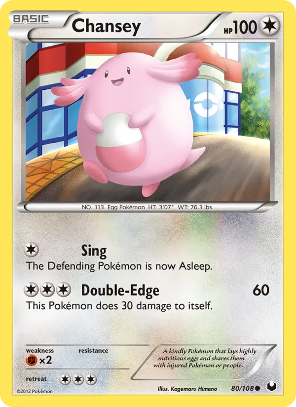 Chansey Common rarity Dark Explorers Pokémon card price — $4.87