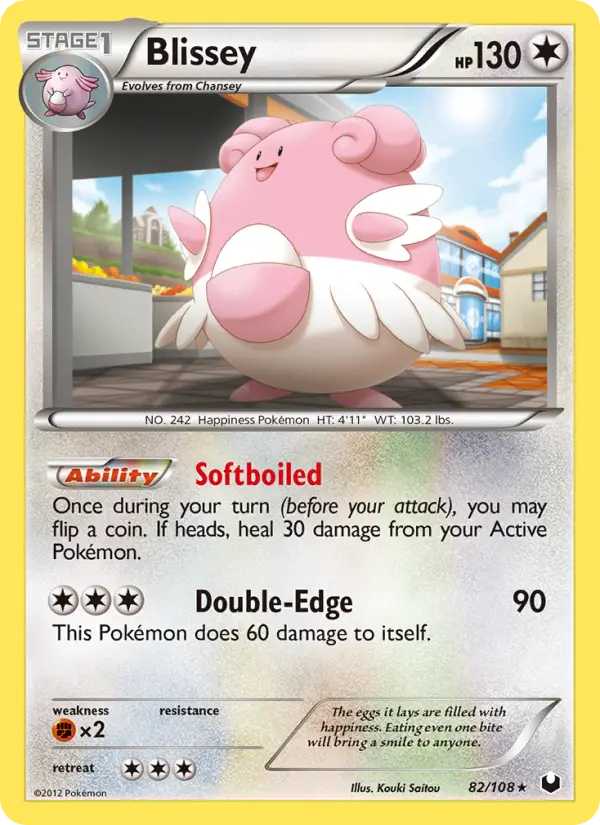 Blissey Rare rarity Dark Explorers Pokémon card price — $1.78