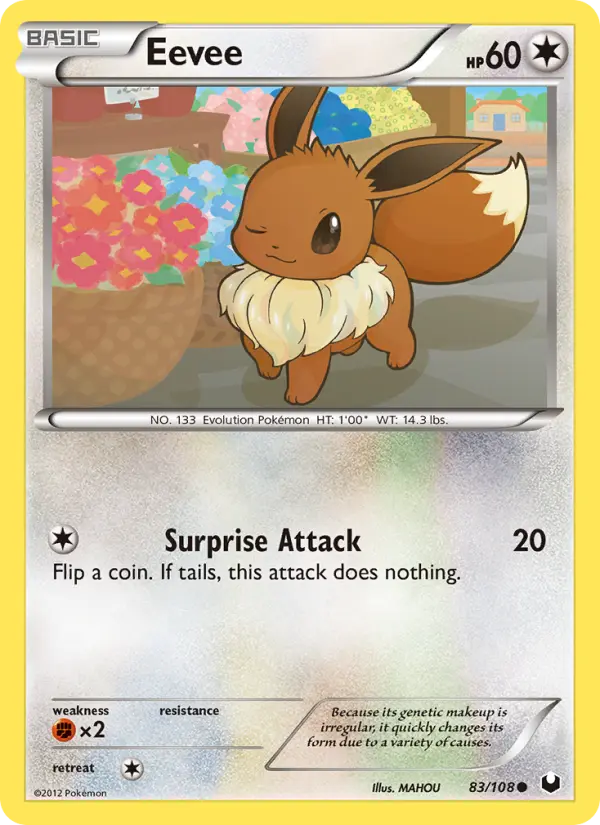 Eevee Common rarity Dark Explorers Pokémon card price — $51.20