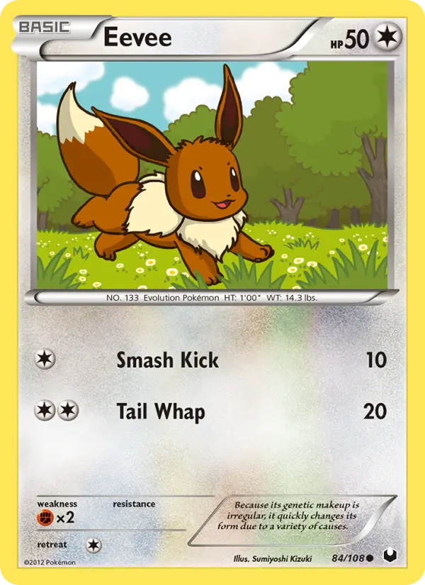 Eevee Common rarity Dark Explorers Pokémon card price — $43.25