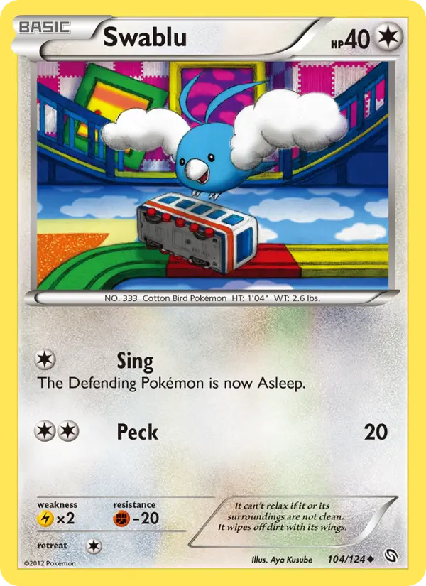 Swablu Uncommon rarity Dragons Exalted Pokémon card price — $14.79