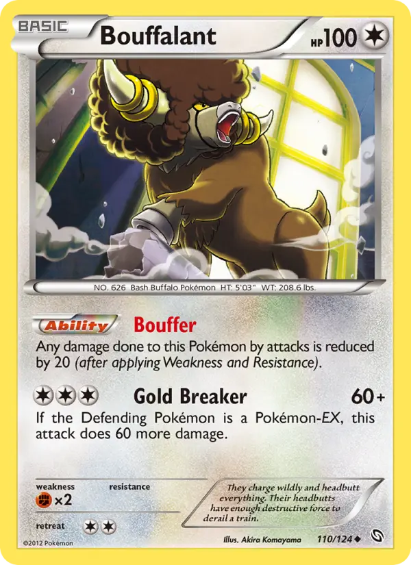 Bouffalant Uncommon rarity Dragons Exalted Pokémon card price — $0.87
