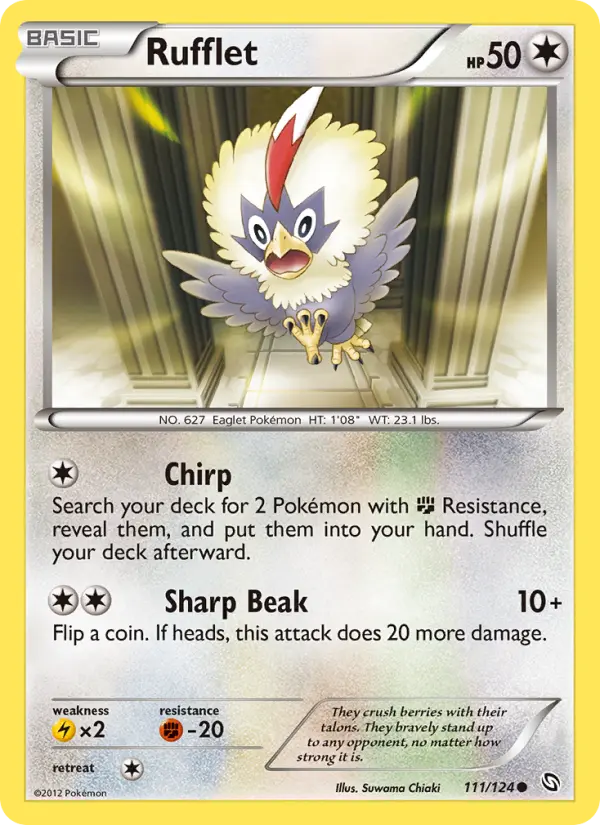 Rufflet Common rarity Dragons Exalted Pokémon card price — $1.52