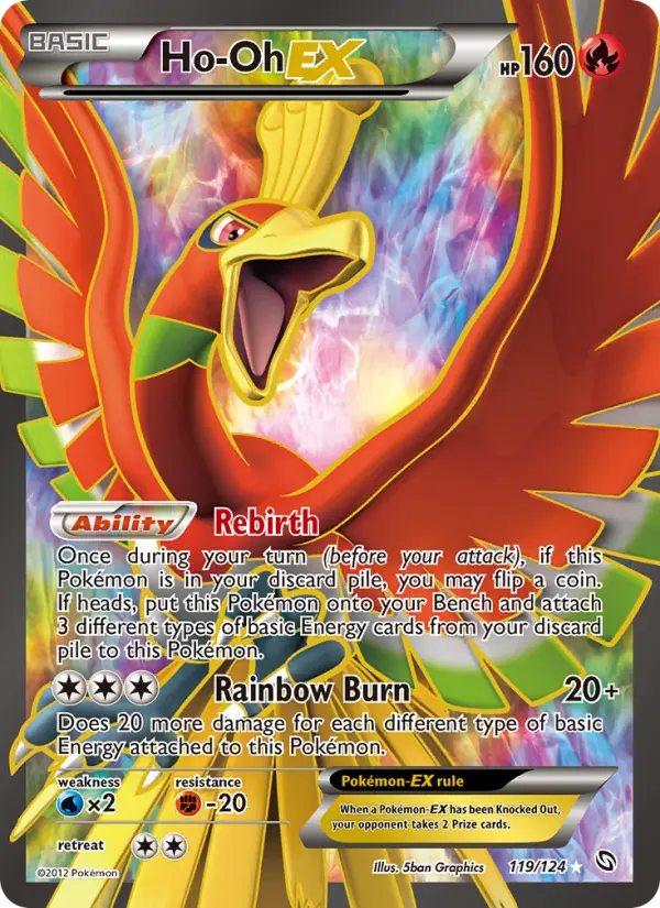 Ho-Oh-EX Ultra Rare rarity Dragons Exalted Pokémon card price