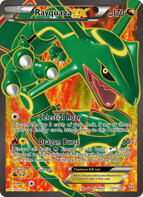 Rayquaza-EX Ultra Rare rarity Dragons Exalted Pokémon card price