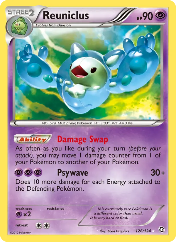 Reuniclus Secret Rare rarity Dragons Exalted Pokémon card price — $165.00