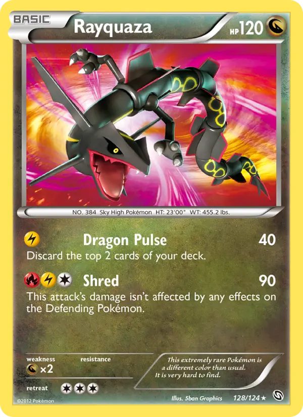 Rayquaza Secret Rare rarity Dragons Exalted Pokémon card price — $659.95