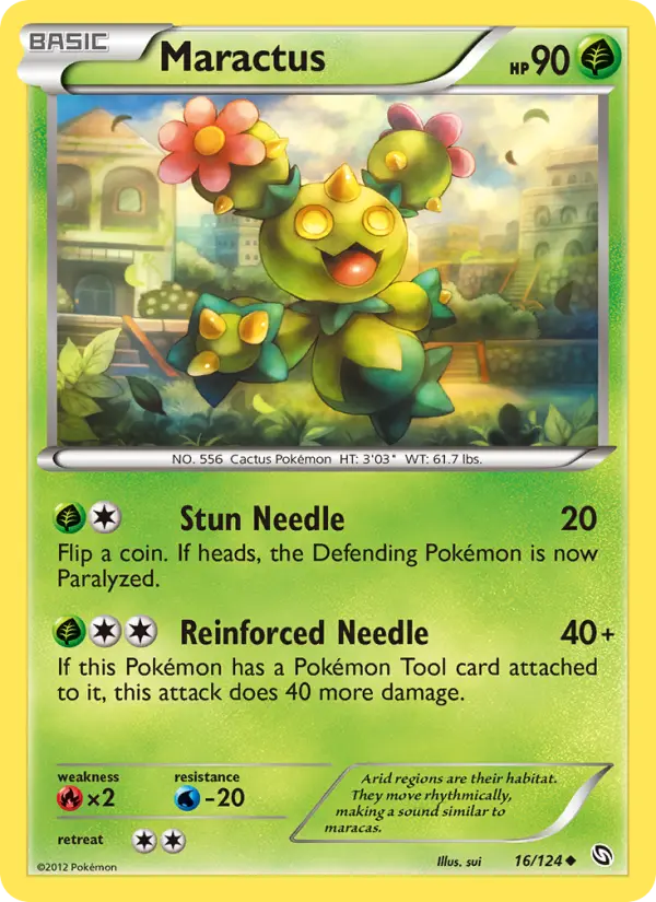 Maractus Uncommon rarity Dragons Exalted Pokémon card price — $1.17