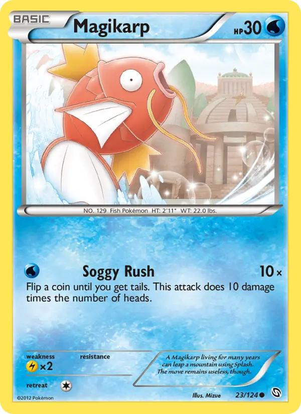 Magikarp Common rarity Dragons Exalted Pokémon card price — $14.19