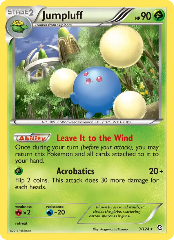Jumpluff Rare rarity Dragons Exalted Pokémon card price — $1.62