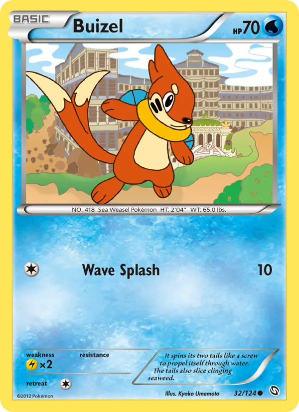 Buizel Common rarity Dragons Exalted Pokémon card price — $1.02