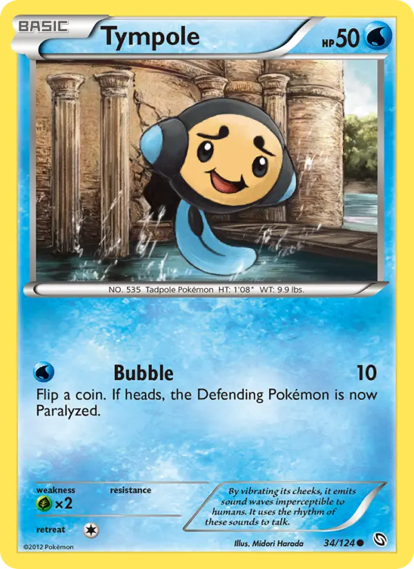 Tympole Common rarity Dragons Exalted Pokémon card price — $0.78