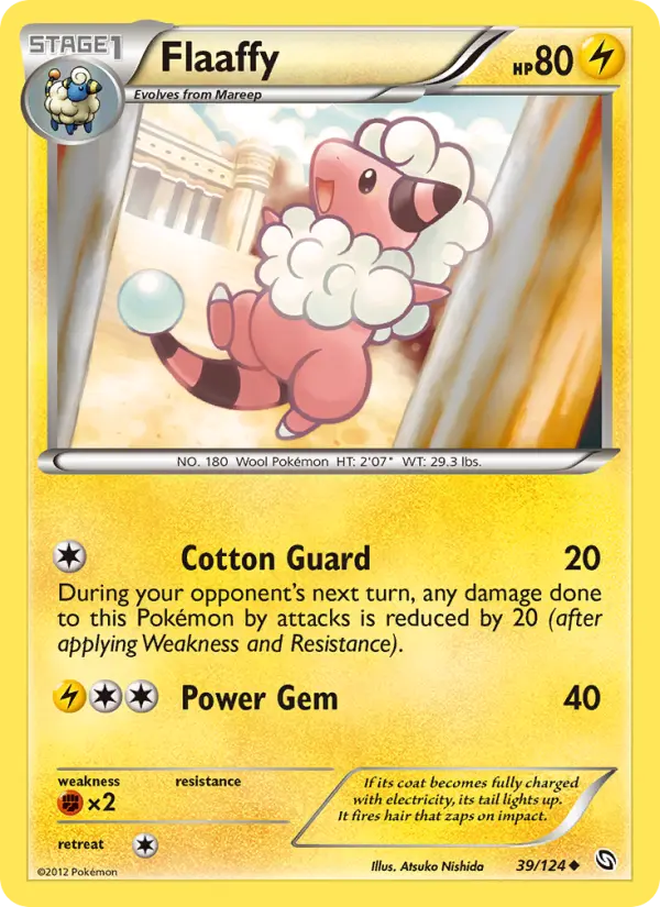 Flaaffy Uncommon rarity Dragons Exalted Pokémon card price — $6.35