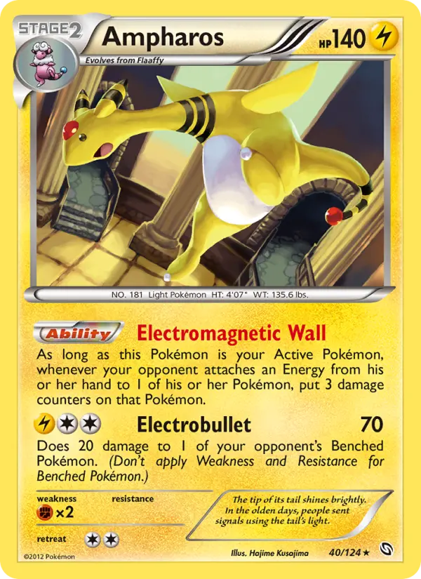 Ampharos Rare rarity Dragons Exalted Pokémon card price — $5.87