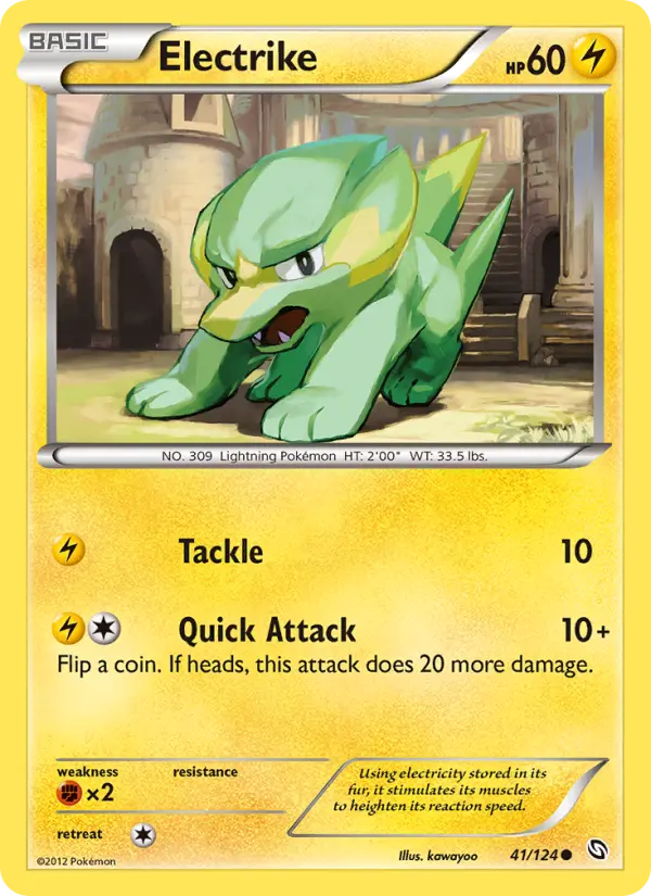 Electrike Common rarity Dragons Exalted Pokémon card price — $0.77