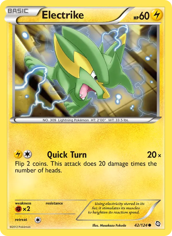 Electrike Common rarity Dragons Exalted Pokémon card price — $0.69