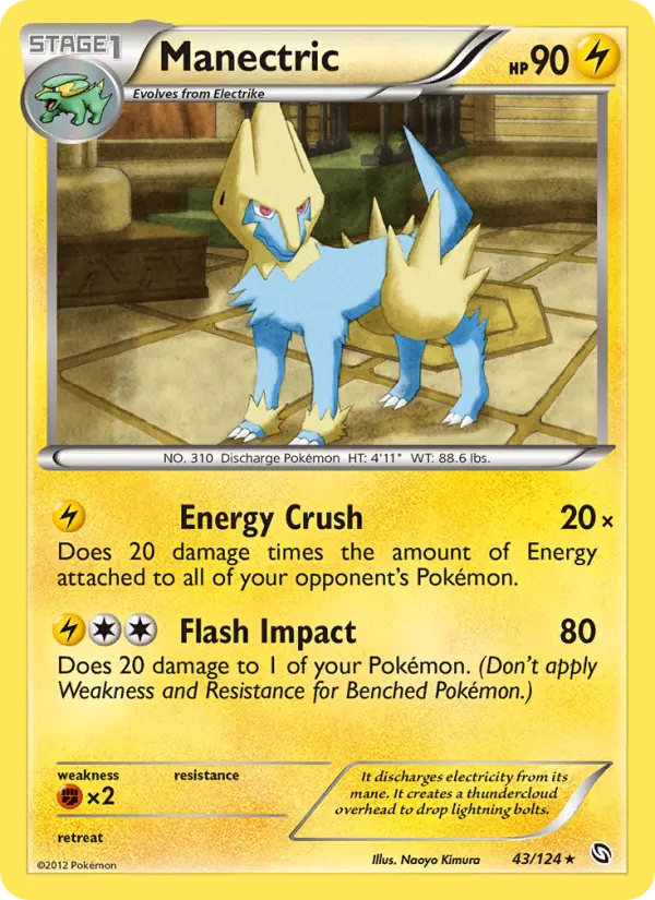 Manectric Rare rarity Dragons Exalted Pokémon card price — $1.07