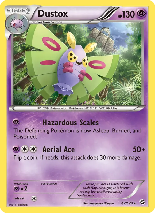 Dustox Rare rarity Dragons Exalted Pokémon card price — $1.34