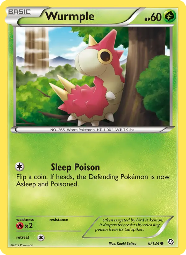 Wurmple Common rarity Dragons Exalted Pokémon card price — $5.74