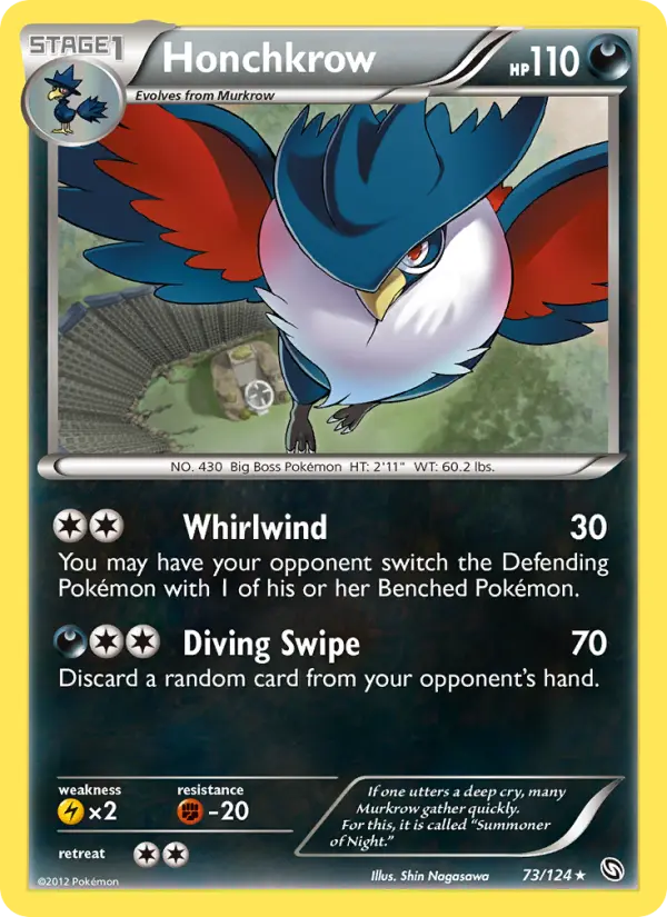 Honchkrow Rare rarity Dragons Exalted Pokémon card price — $1.15