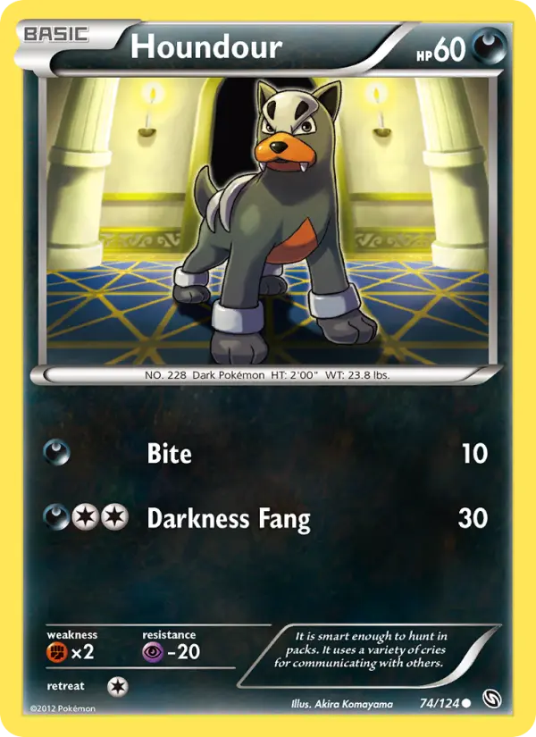 Houndour Common rarity Dragons Exalted Pokémon card price — $6.28