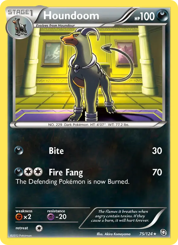 Houndoom Rare rarity Dragons Exalted Pokémon card price — $14.40