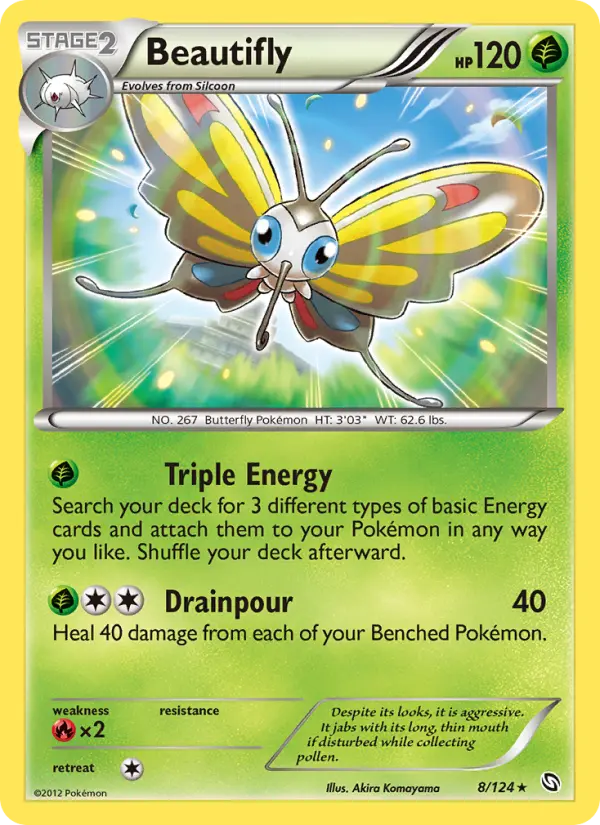 Beautifly Rare rarity Dragons Exalted Pokémon card price — $1.48
