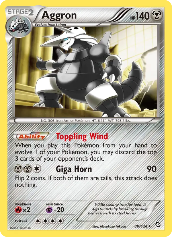 Aggron Rare rarity Dragons Exalted Pokémon card price — $6.03
