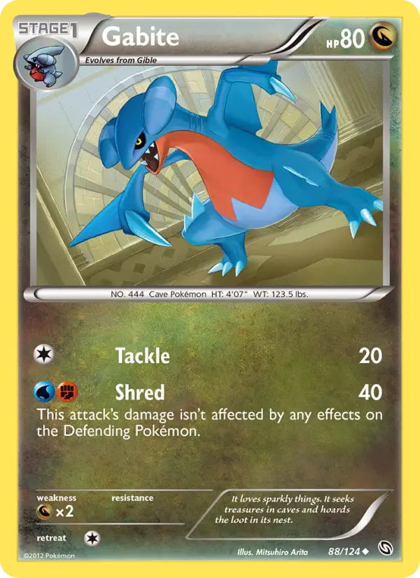Gabite Uncommon rarity Dragons Exalted Pokémon card price — $2.75