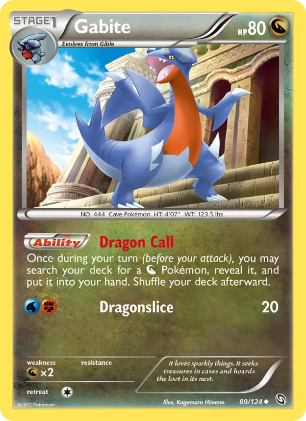 Gabite Uncommon rarity Dragons Exalted Pokémon card price — $19.57