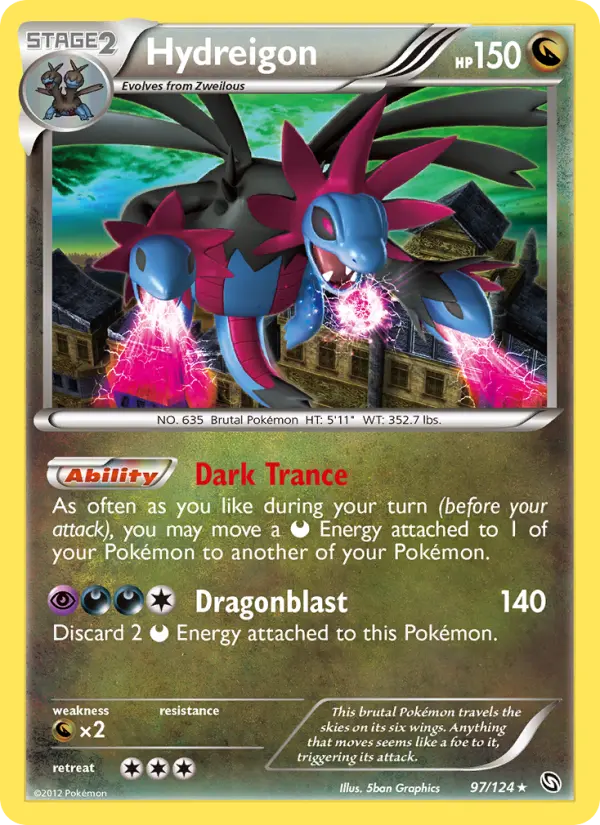 Hydreigon Rare rarity Dragons Exalted Pokémon card price — $4.77