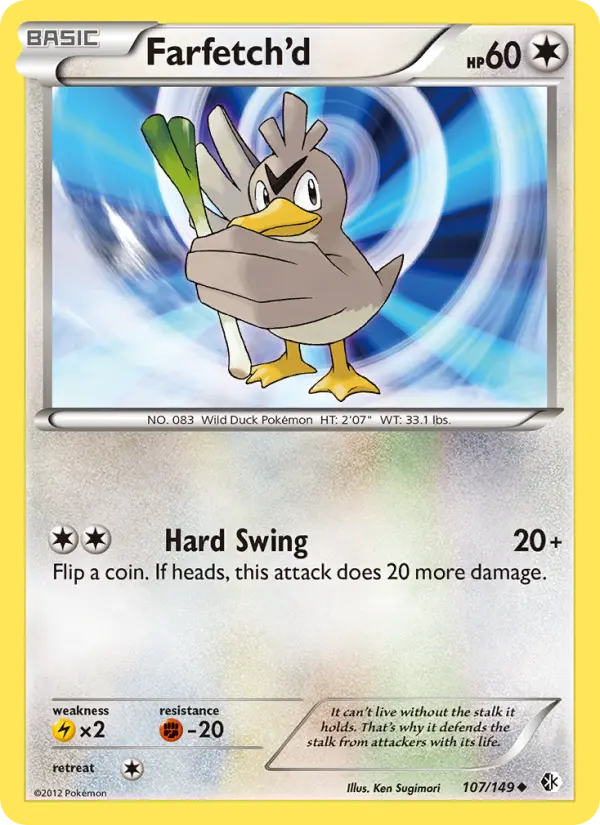 Farfetch’d Uncommon rarity Boundaries Crossed Pokémon card price