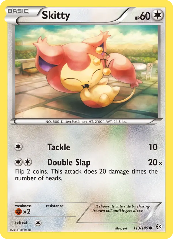 Skitty Common rarity Boundaries Crossed Pokémon card price — $6.33