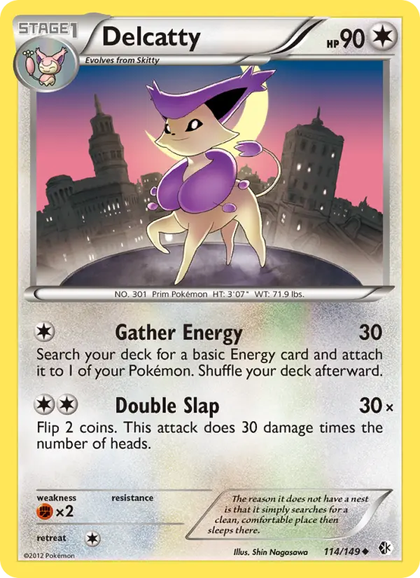 Delcatty Uncommon rarity Boundaries Crossed Pokémon card price — $1.19