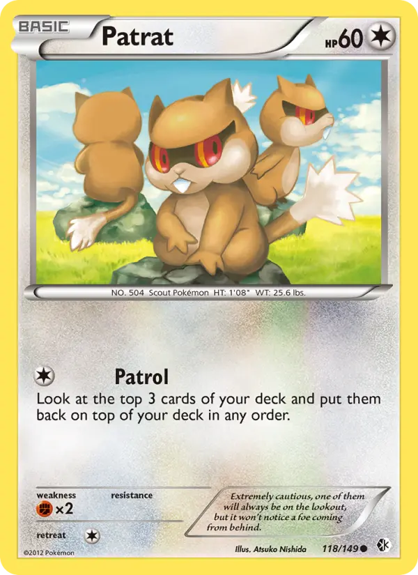 Patrat Common rarity Boundaries Crossed Pokémon card price — $1.12