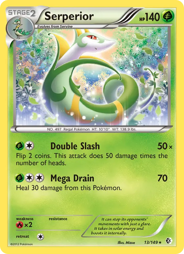 Serperior Rare rarity Boundaries Crossed Pokémon card price — $7.77