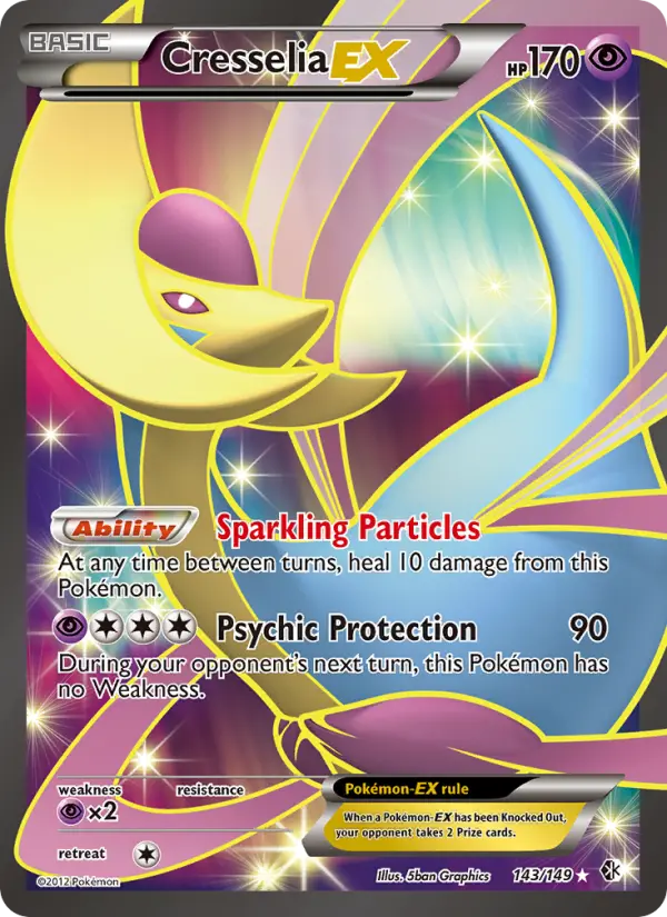 Cresselia-EX Ultra Rare rarity Boundaries Crossed Pokémon card price