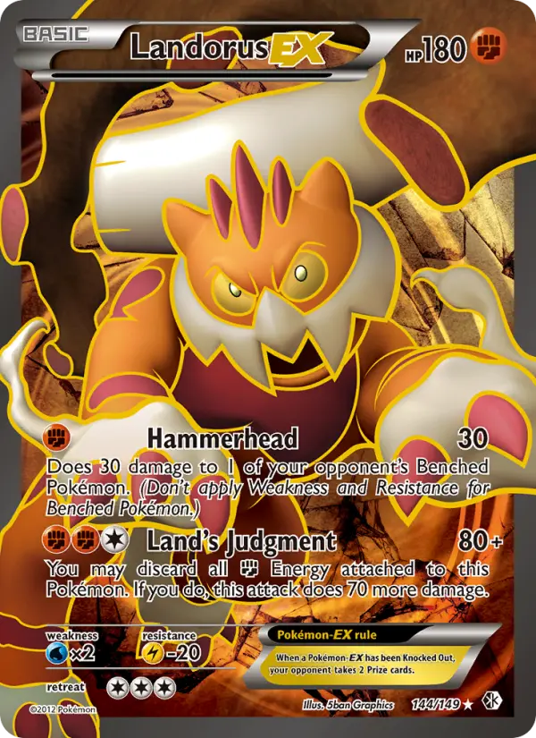 Landorus-EX Ultra Rare rarity Boundaries Crossed Pokémon card price