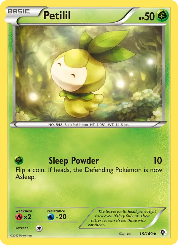 Petilil Uncommon rarity Boundaries Crossed Pokémon card price — $5.27