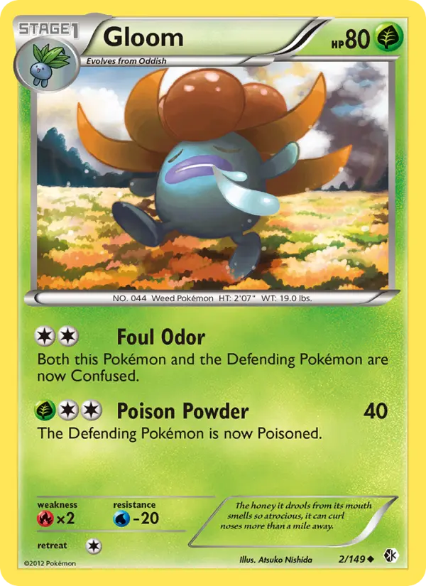 Gloom Uncommon rarity Boundaries Crossed Pokémon card price — $2.69