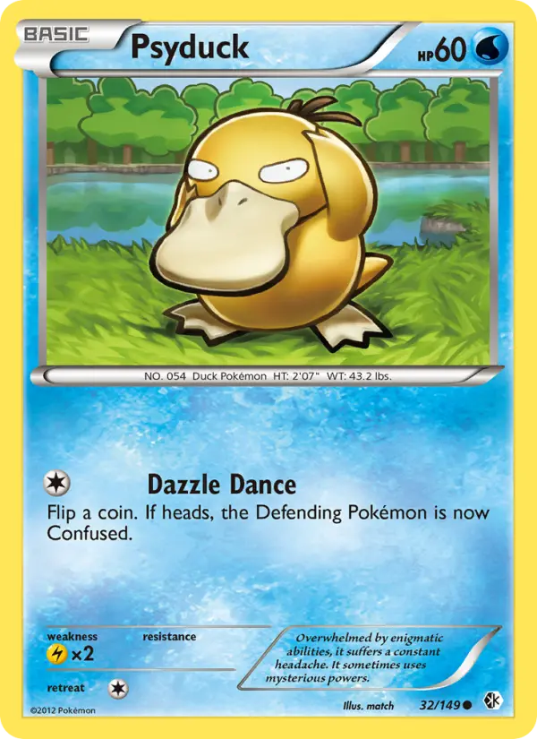 Psyduck Common rarity Boundaries Crossed Pokémon card price — $23.77