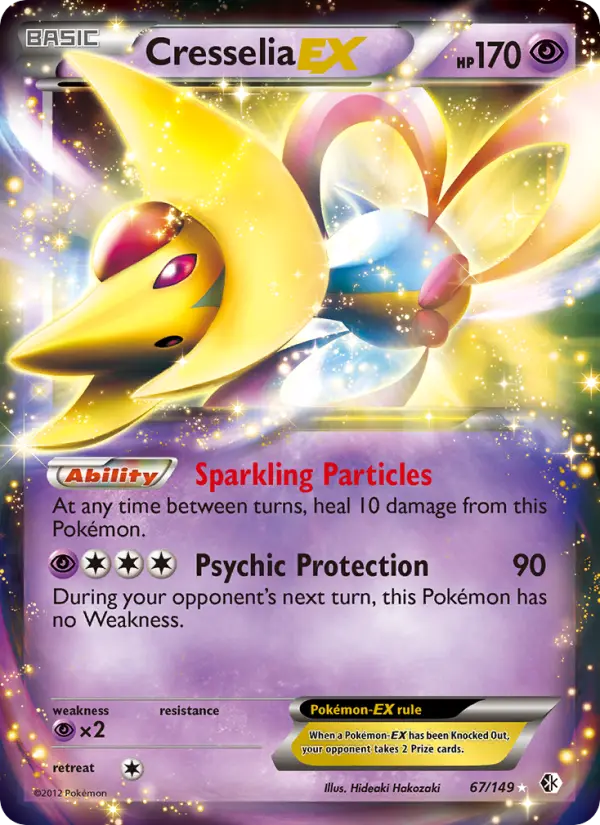 Cresselia-EX Rare rarity Boundaries Crossed Pokémon card price