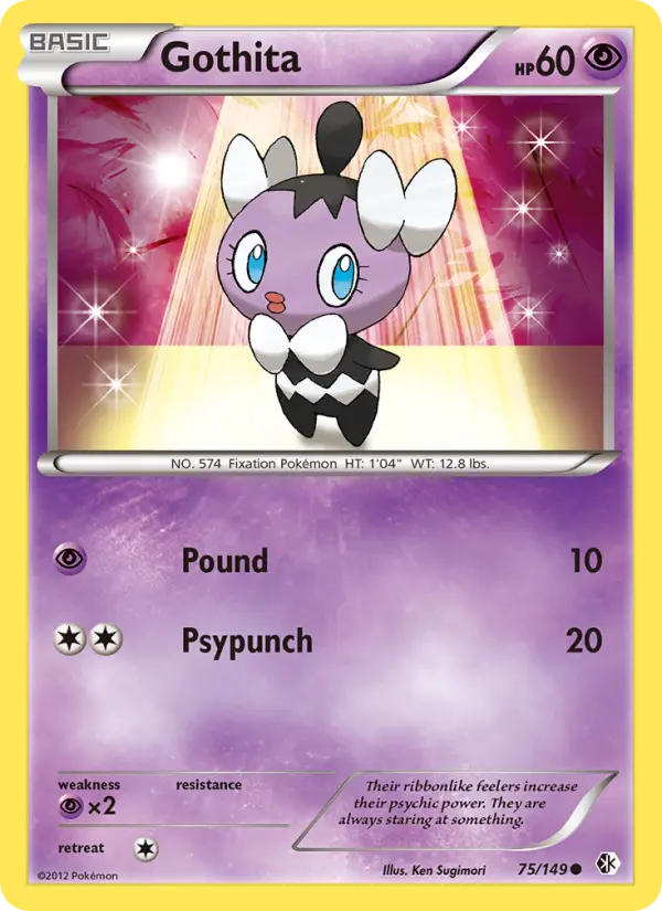 Gothita Common rarity Boundaries Crossed Pokémon card price — $1.70
