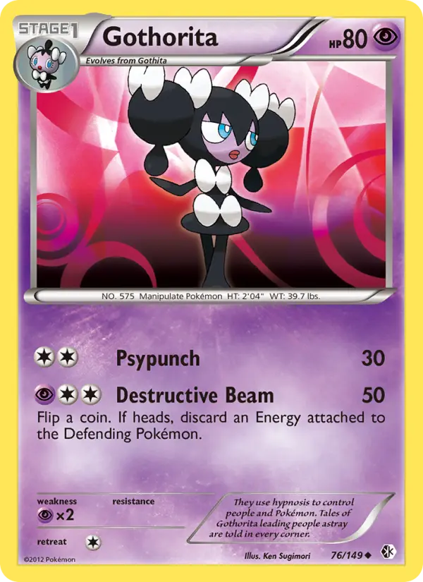 Gothorita Uncommon rarity Boundaries Crossed Pokémon card price — $1.90