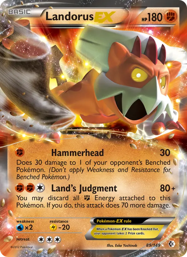Landorus-EX Rare rarity Boundaries Crossed Pokémon card price